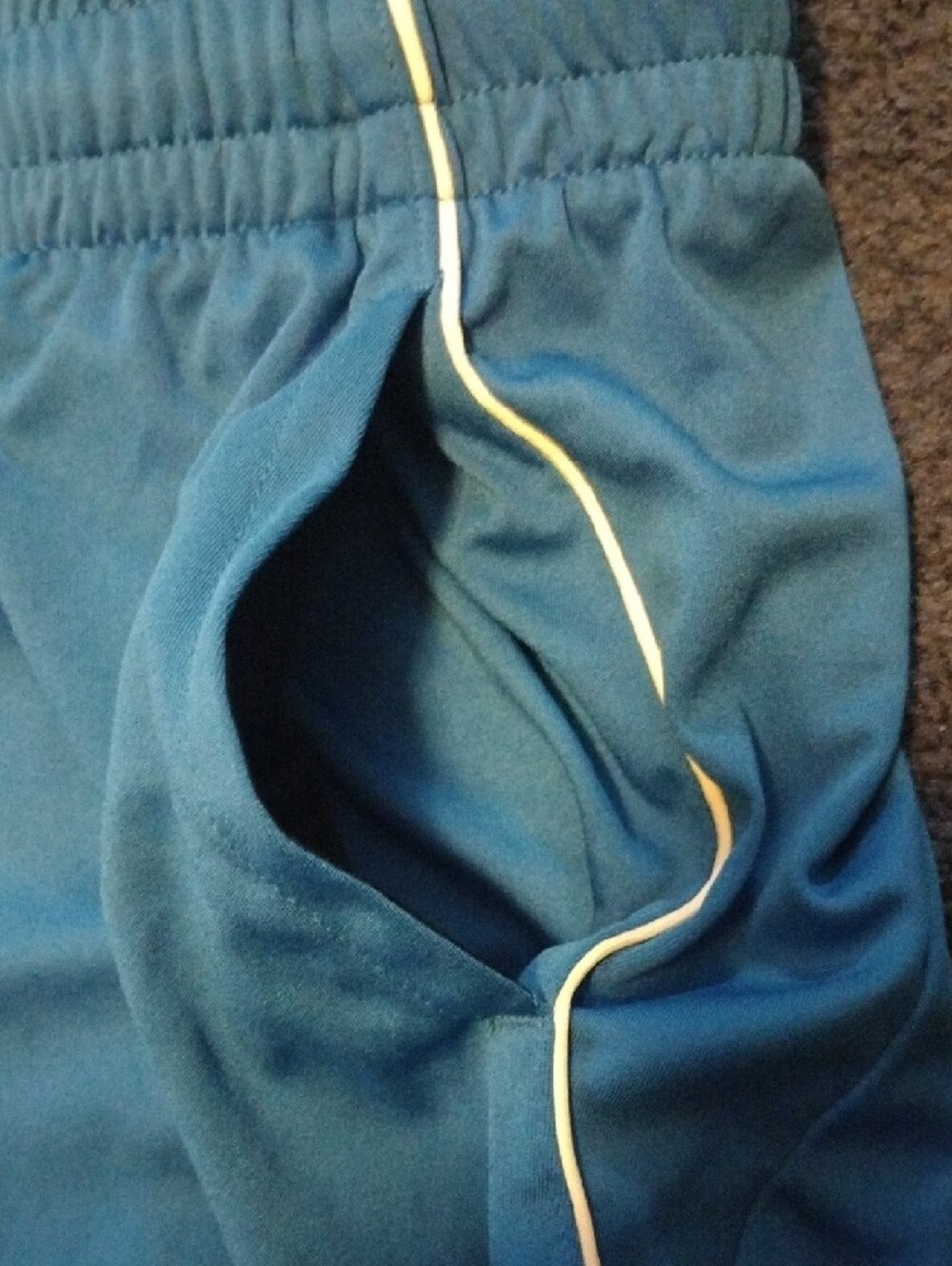 Boy's Athletic Blue Performance Shorts - Picture 4 of 7